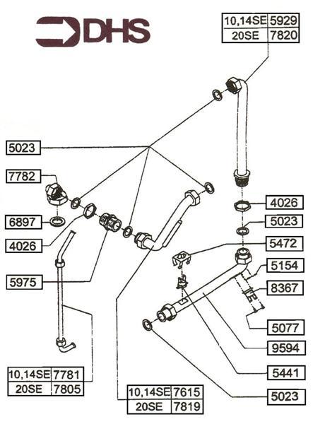 Exploded Diagram for PIPEWORK ASSY