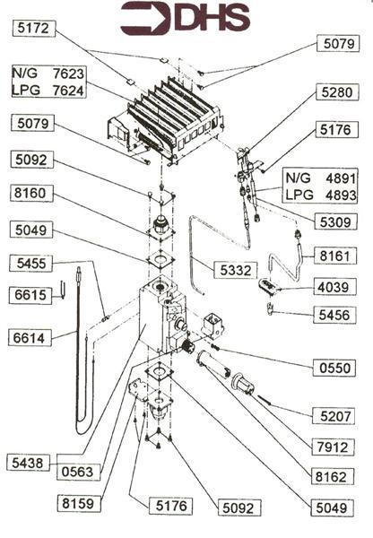 Exploded Diagram for BURNER ASSY