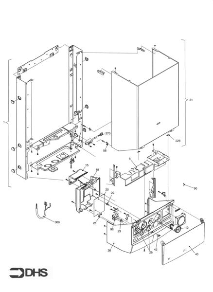 Exploded Diagram for FRAME, FRONT PANEL, CASE