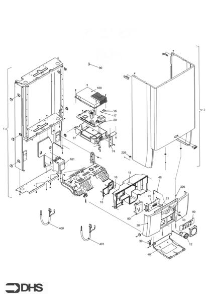 Exploded Diagram for FRAME, FRONT PANEL, CASE