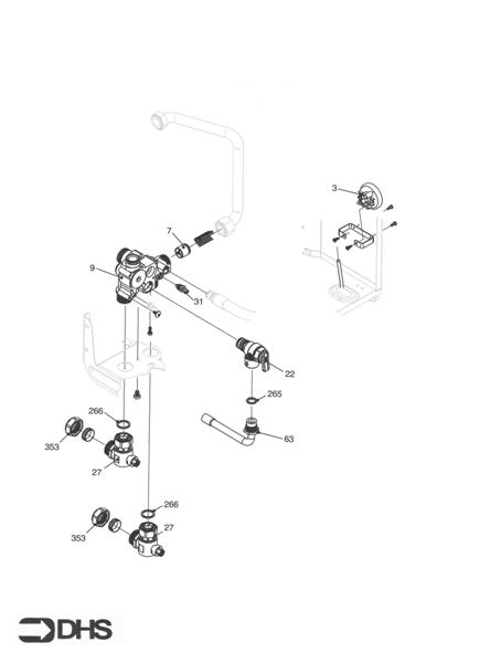 Exploded Diagram for PRESSURE SWITCH & PIPEWORK