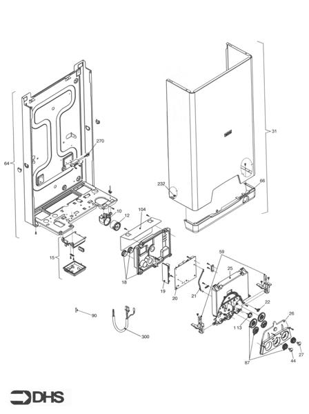 Exploded Diagram for FRAME, FRONT PANEL, CASE