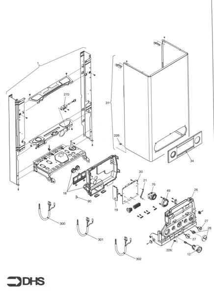 Exploded Diagram for FRAME, FRONT PANEL, CASE