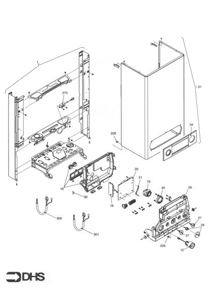 Exploded Diagram for FRAME, FRONT PANEL, CASE