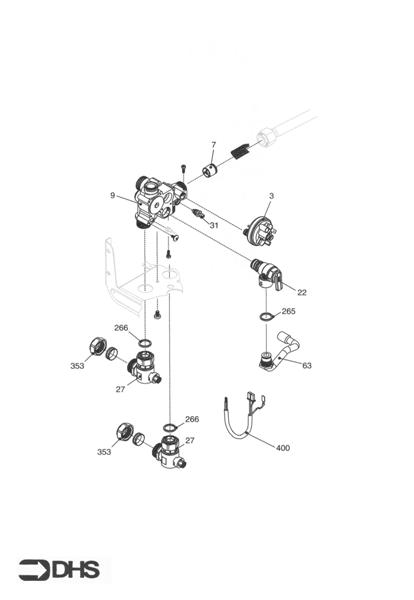 Exploded Diagram for PRESSURE SWITCH & PIPEWORK