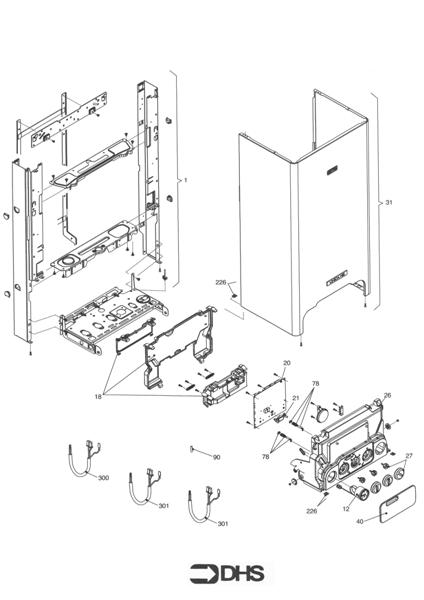 Exploded Diagram for FRAME, FRONT PANEL, CASE