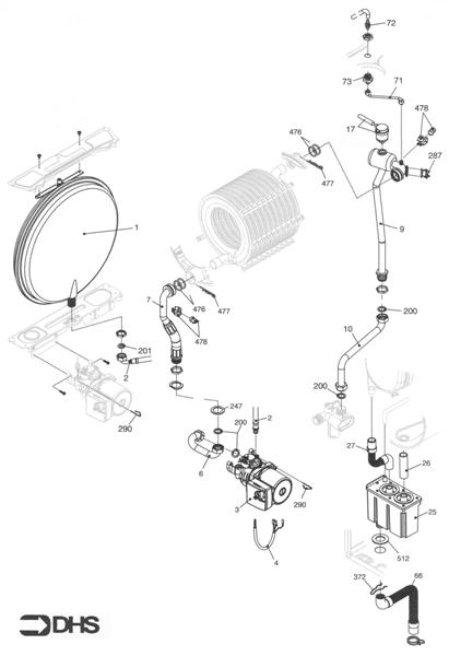 Exploded Diagram for EXPANSION - PUMP - HEAT EXCHAN