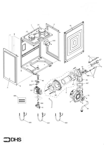 Exploded Diagram for BURNER - FAN ASSY