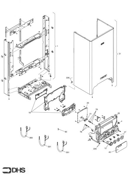Exploded Diagram for FRAME, FRONT PANEL, CASE