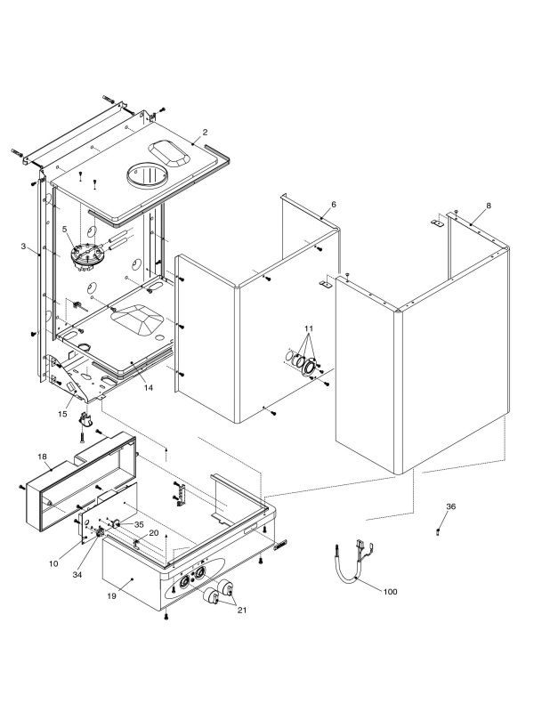 Exploded Diagram for CASE ASSEMBLY