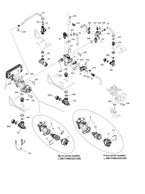 Exploded Diagram for HYDRAULIC COMPONENTS 1