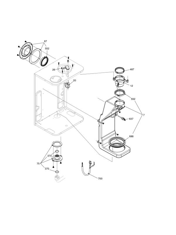Exploded Diagram for COMBUSTION CHAMBER/FLUE DRAIN
