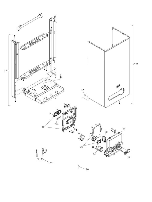 Exploded Diagram for ELECTRIC/CASE COMPONENTS