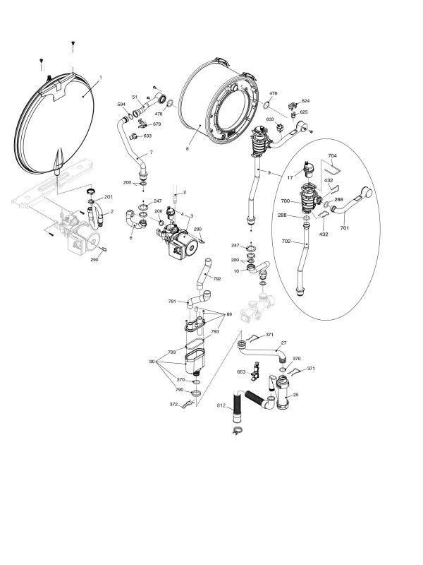 Exploded Diagram for HYDRAULIC COMPONENTS 2