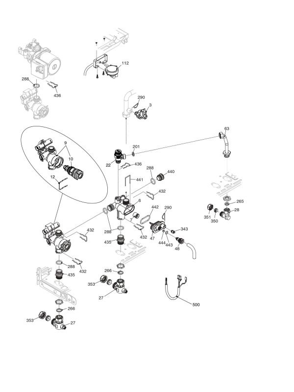 Exploded Diagram for HYDRAULIC COMPONENTS 1