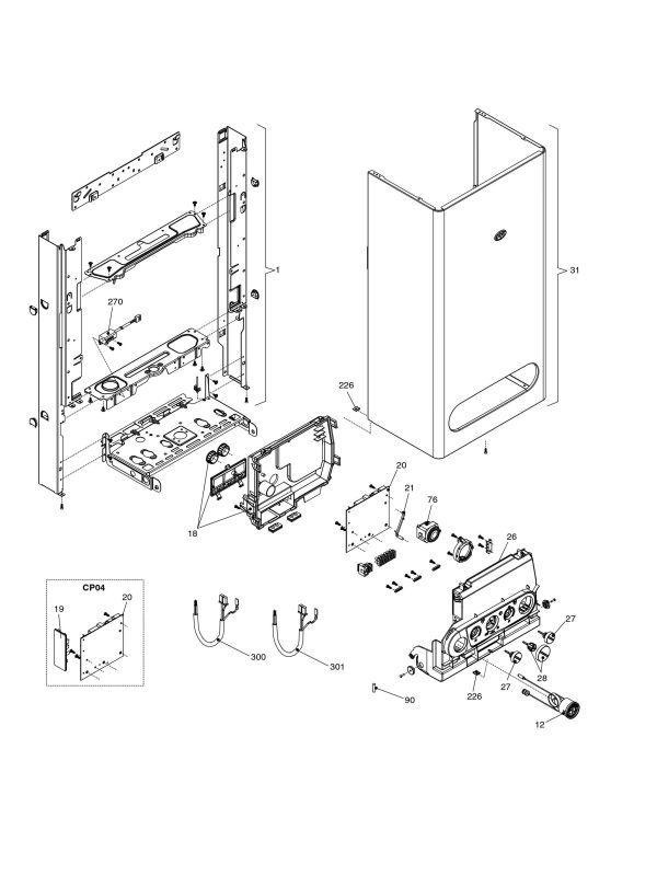 Exploded Diagram for ELECTRIC/CASE COMPONENTS