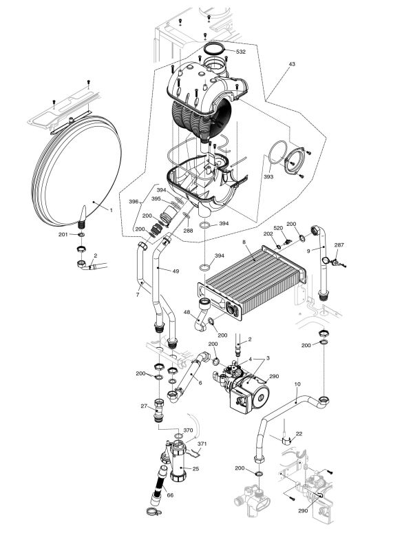 Exploded Diagram for HYDRAULIC COMPONENTS 2
