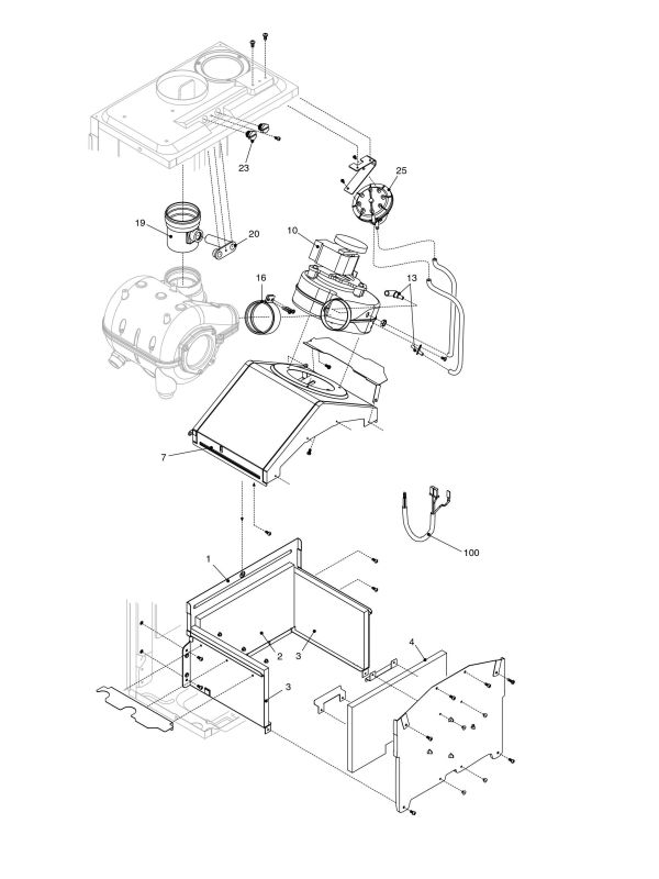 Exploded Diagram for COMBUSTION CHAMBER