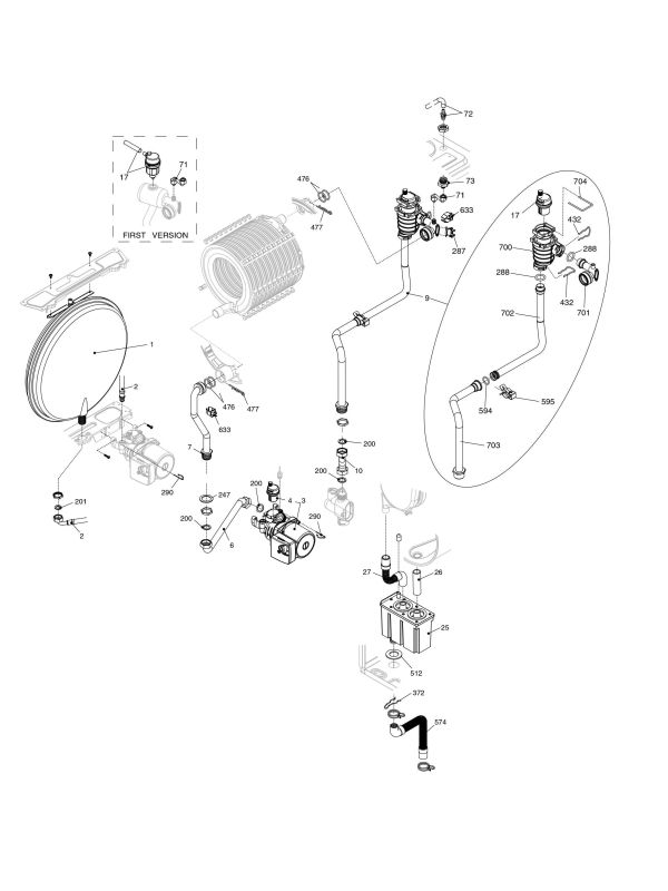 Exploded Diagram for HYDRAULIC COMPONENTS 2