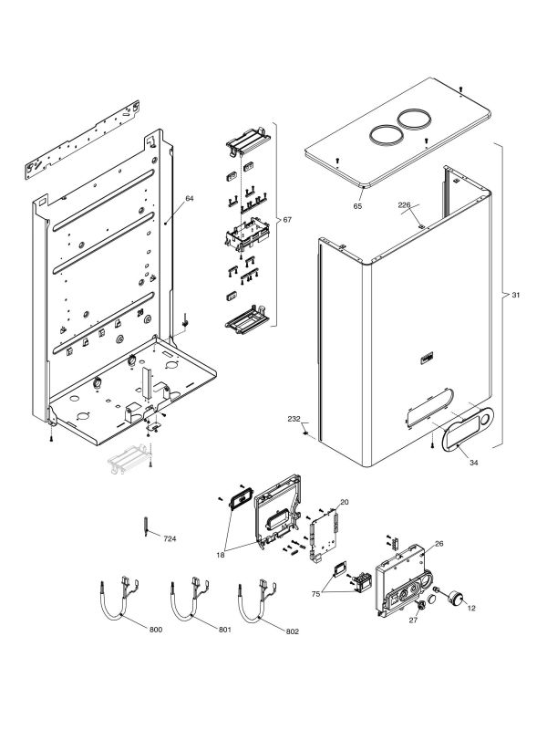 Exploded Diagram for ELECTRIC/CASE COMPONENTS