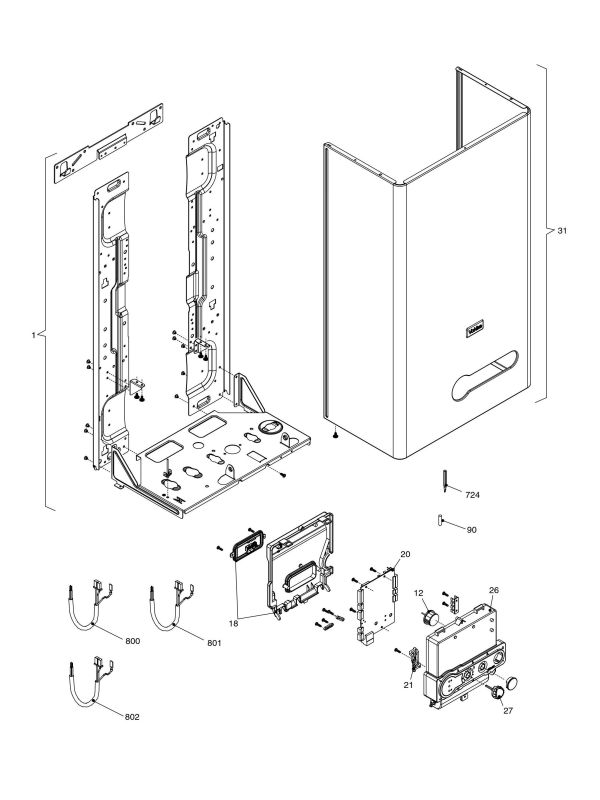 Exploded Diagram for ELECTRIC/CASE COMPONENTS