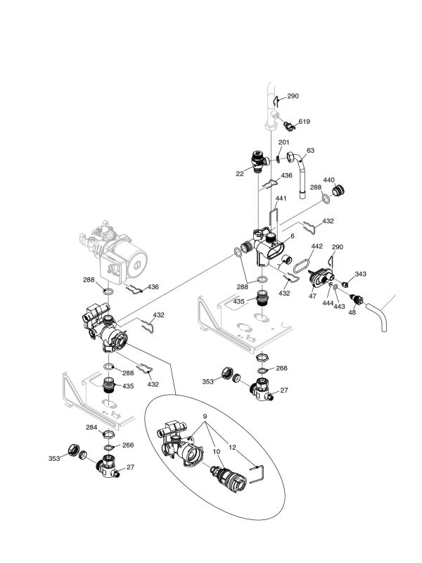 Exploded Diagram for HYDRAULIC COMPONENTS 1