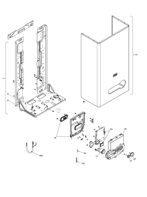 Exploded Diagram for ELECTRIC/CASE COMPONENTS