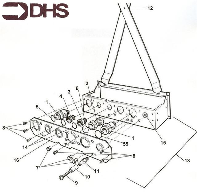 Exploded Diagram for WALL MOUNTING ASSY