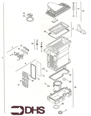 Exploded Diagram for BURNER/HEAT EXCHANGER