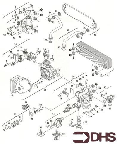 Exploded Diagram for HYDRAULIC BLOCK