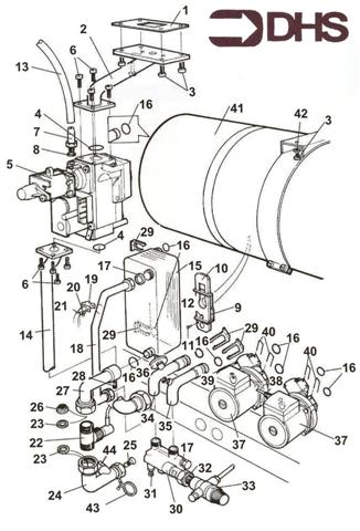 Exploded Diagram for PUMP & HYDRAULIC ASSY