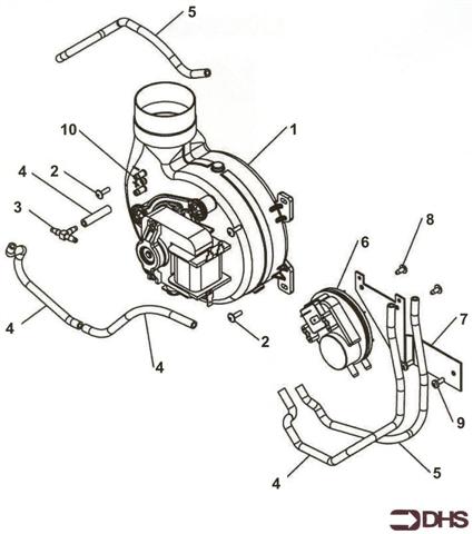 Exploded Diagram for FAN/ PRESSURE SWITCH