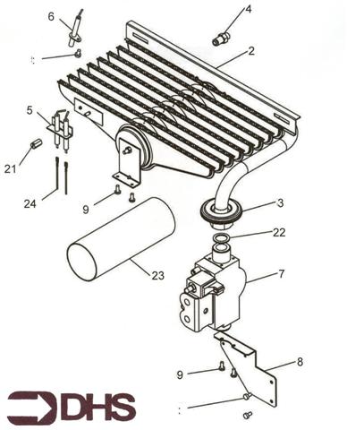 Exploded Diagram for GAS VALVE/ BURNER