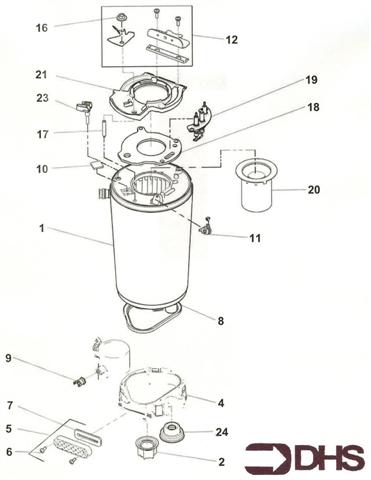 Exploded Diagram for HEAT EXCHANGER