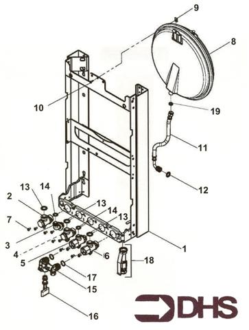 Exploded Diagram for WALL MOUNTING FRAME