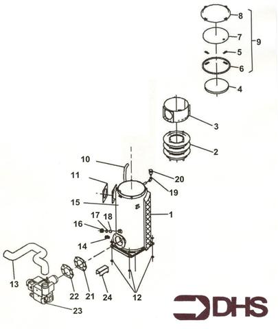 Exploded Diagram for HEAT EXCHANGER
