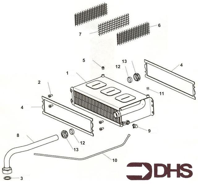 Exploded Diagram for SECONDARY H/E