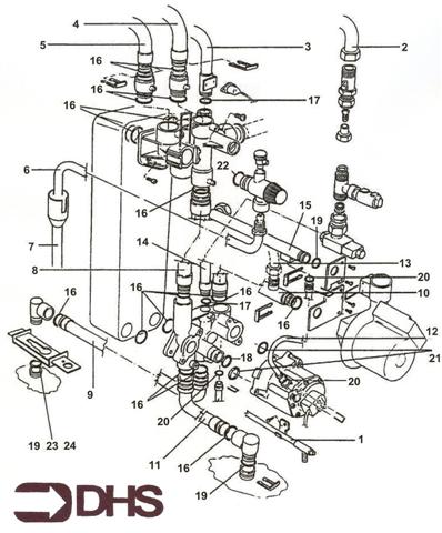 Exploded Diagram for PUMP & HYDRAULIC ASSY (B)