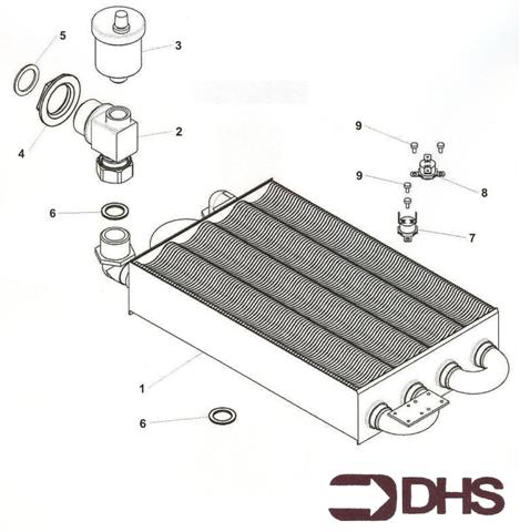 Exploded Diagram for HEAT EXCHANGER