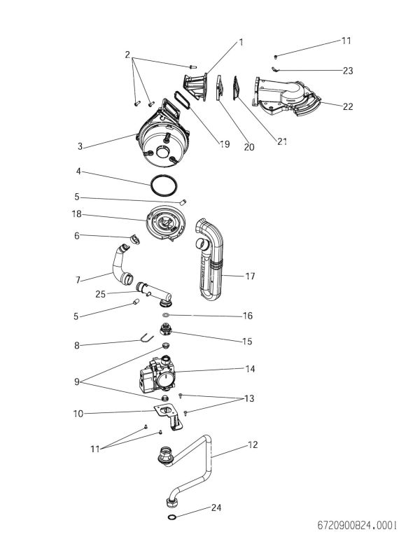 Exploded Diagram for GAS VALVE - FAN