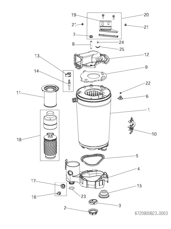 Exploded Diagram for HEAT EXCHANGER