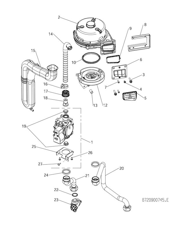 Exploded Diagram for GAS VALVE - FAN