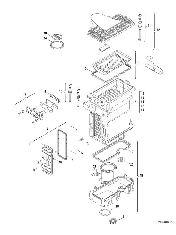 Exploded Diagram for BURNER - HEAT EXCHANGER